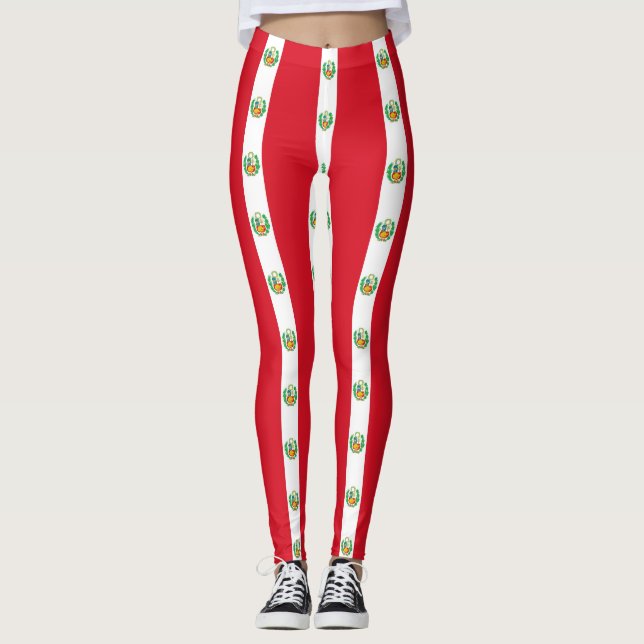 Leggings with flag of Peru (Front)