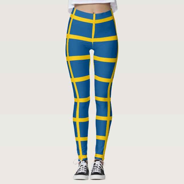 Leggings with flag of Sweden (Front)