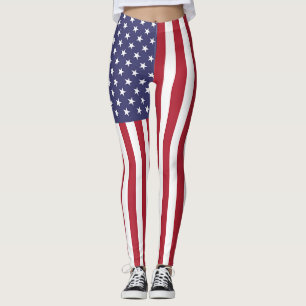 Leggings with flag of United States of America