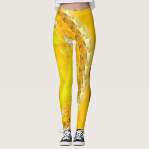 Leggings with Lovely Yellow Mandala
