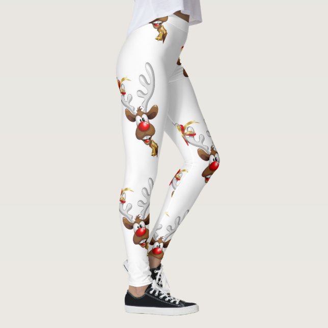 LEGGINGS WITH SILLY YET SWEET ****REINDEER**** (Right)
