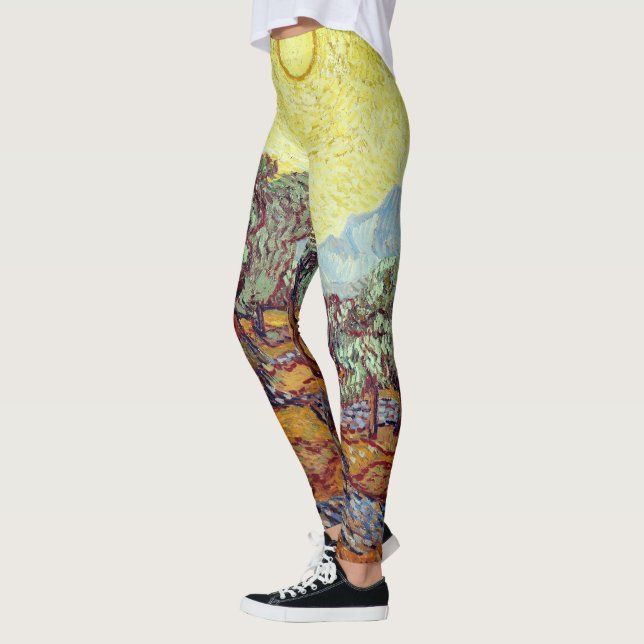 Leggings with Van Gogh's "Olive Trees" (Left)