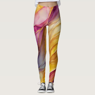  Leggings with vibrant waves of colour