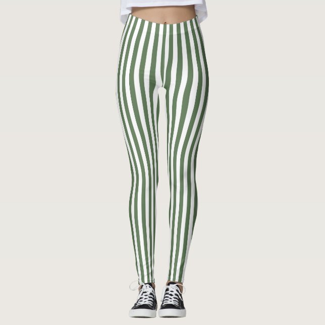 Leggings Women - Forest Green Pattern (Front)