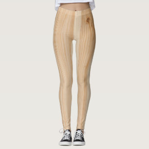 Leggings-wood texture leggings