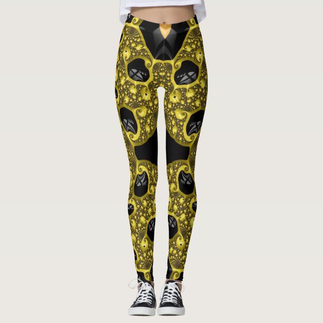 Leggings ~ yellow black ~ Original (Front)