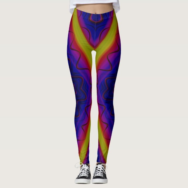 Leggings ~ yellow red blue ~ Original (Front)