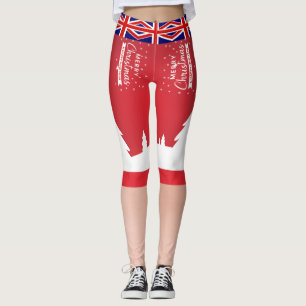Leggins funny flag UK   Gif Christmas Leggings. Leggings