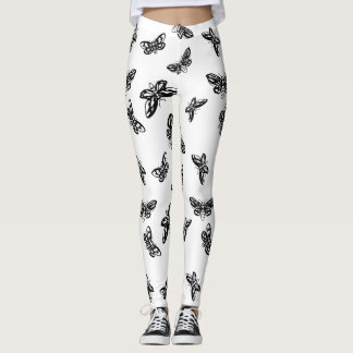 Leggins Moths Pattern Leggings