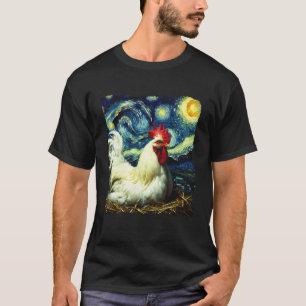 Leghorn Chicken Starry Night Leghorn Chicken T-Shirt