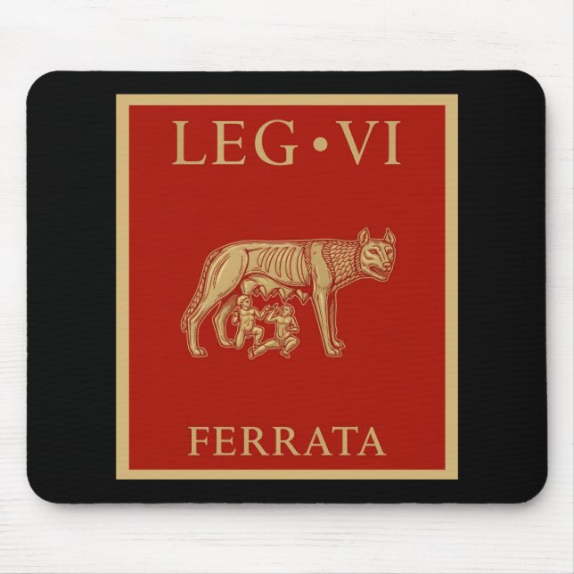 Legio VI Ferrata: Ancient Roman Legion Vexillum Mouse Pad (Front)