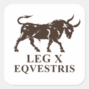 Legio X Equestris Bull in Ancient Pigment Square Sticker