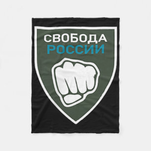 Legion Freedom For Russia Anti-war Flag Russian Pr Fleece Blanket