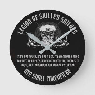 LEGION OF SKILLED SAILORS ROUND CLOCK