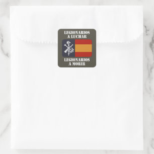 Legionarios a luchar 2 square sticker