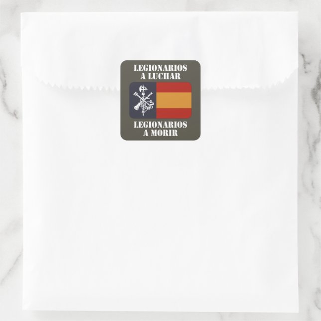 Legionarios a luchar 2 square sticker (Bag)