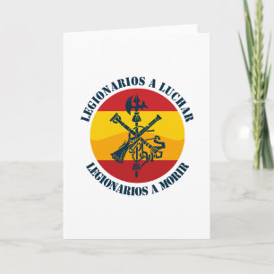 Legionarios a luchar thank you card