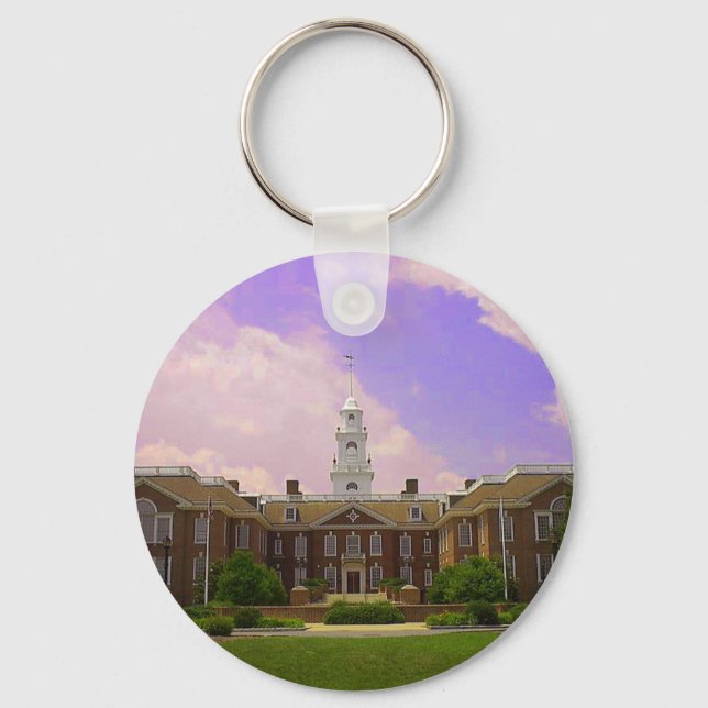 Legislative Hall Delaware State Capitol in Dover Key Ring (Front)