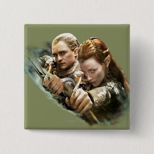 LEGOLAS GREENLEAF™ and TAURIEL™ Graphic 15 Cm Square Badge