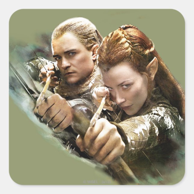LEGOLAS GREENLEAF™ and TAURIEL™ Graphic Square Sticker (Front)
