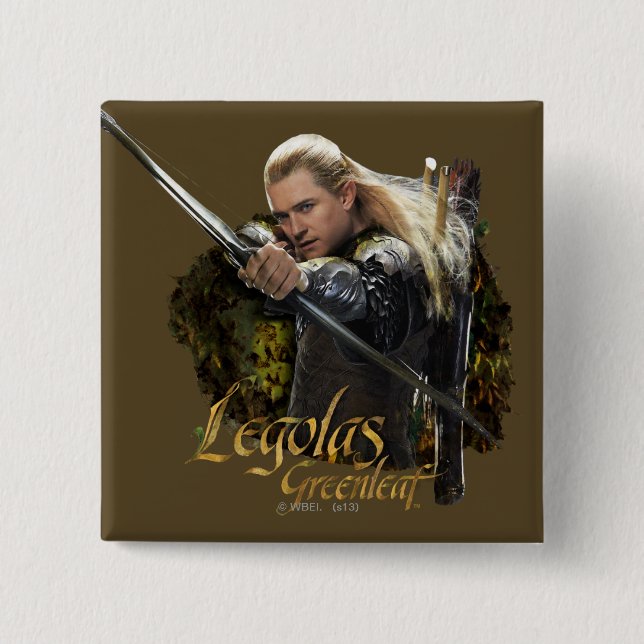 LEGOLAS GREENLEAF™ Drawing Bow Graphic 15 Cm Square Badge (Front)