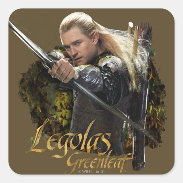 LEGOLAS GREENLEAF™ Drawing Bow Graphic Square Sticker (Front)