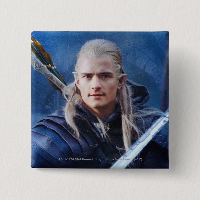 LEGOLAS GREENLEAF™ in Blue 15 Cm Square Badge (Front)