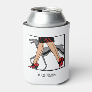 Legs Art Deco Women Greyhound Whippet Dog R Can Cooler