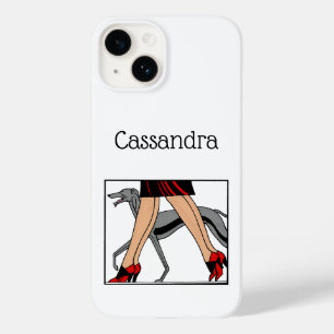 Legs Art Deco Women Greyhound Whippet Dog R Case-Mate iPhone 14 Case
