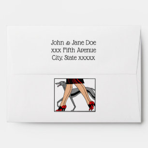 Legs Art Deco Women Greyhound Whippet Dog R Envelope