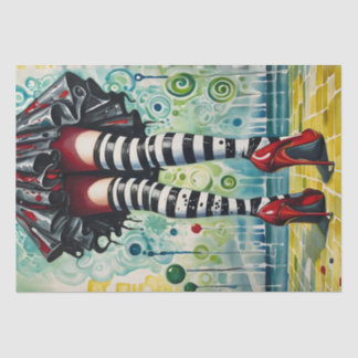 Legs for Days Red High Heels Decoupage Tissue Paper
