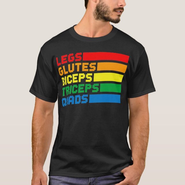 Legs Glutes Biceps Triceps Quads LGBTQ Premium  T-Shirt (Front)