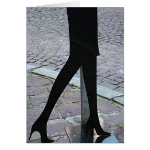 Legs Silhouette at the Corner Greeting Card