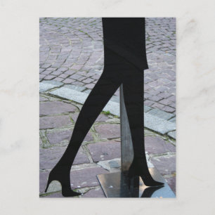 Legs Silhouette at the Corner Postcard