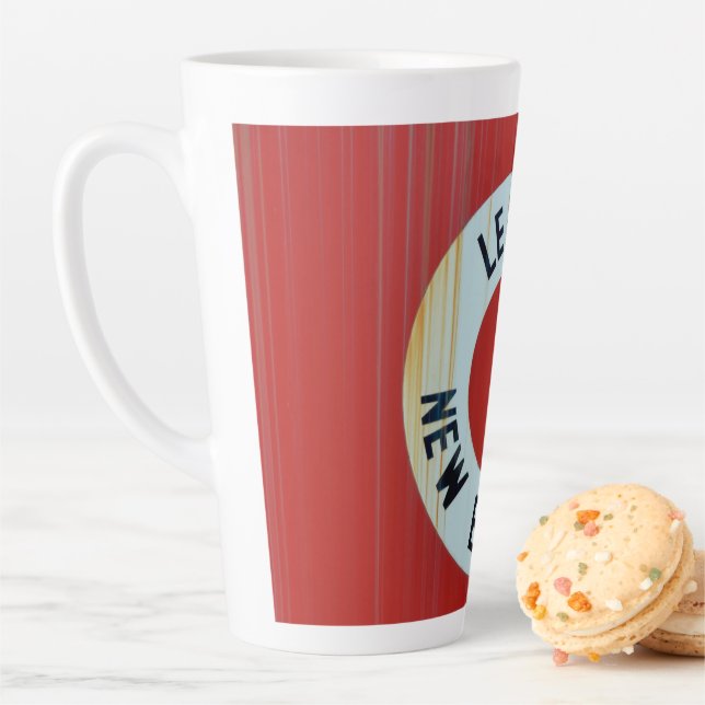 Lehigh & New England Railroad 583 Boxcar Caboose Latte Mug (In Situ)