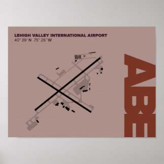 Lehigh Valley Airport (ABE) Diagram Poster