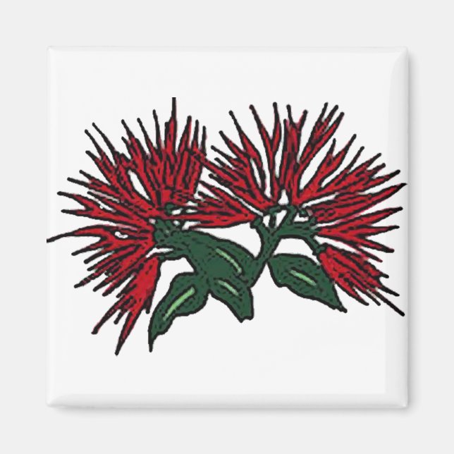 Lehua flower magnet (Front)