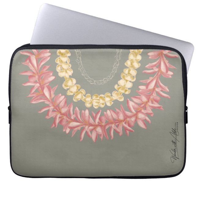 Lei Day by Wander With Aloha Laptop Sleeve (Front)