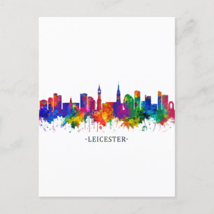 Leicester England Skyline Holiday Postcard