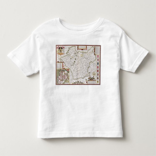 Leicester, engraved by Jodocus Hondius Toddler T-Shirt (Front)
