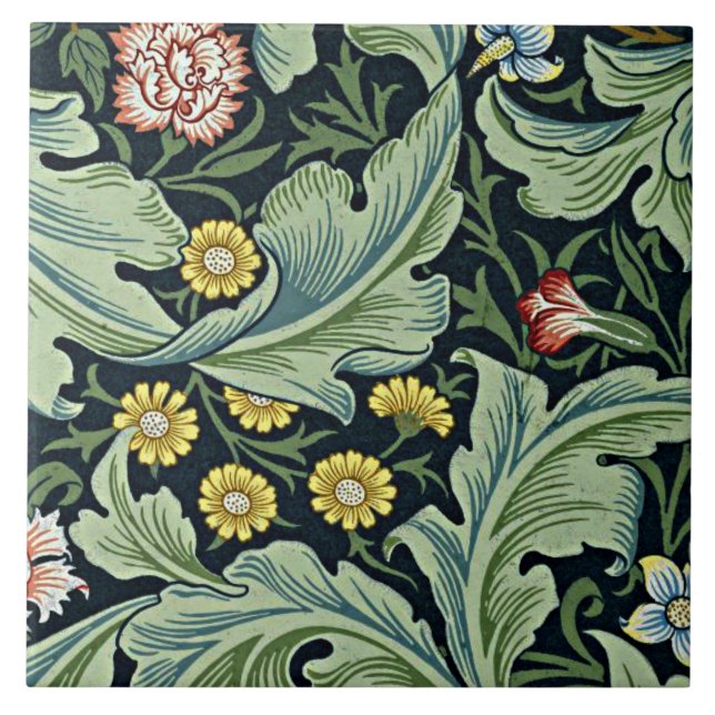 Leicester, popular pattern by William Morris, Ceramic Tile (Front)