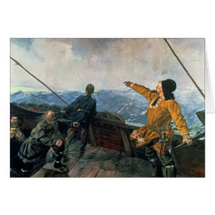 Leif Eriksson sights land in America, 1893