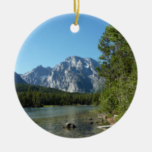 Leigh Lake at Grand Teton National Park Ceramic Ornament