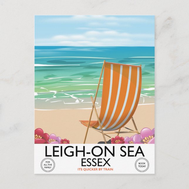 Leigh-on-Sea Essex seaside poster Postcard (Front)