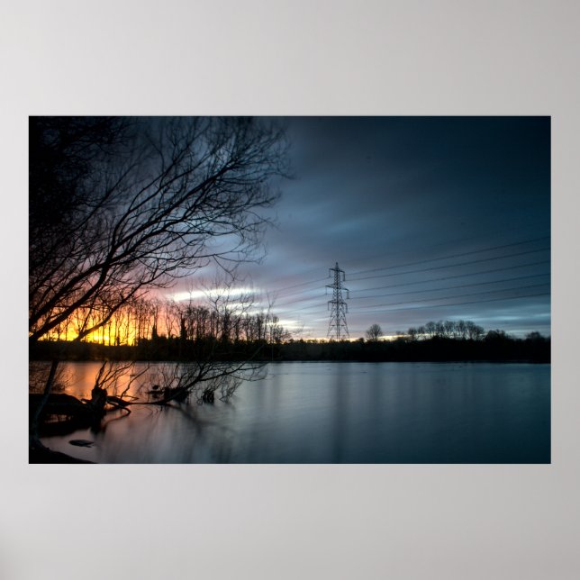 Leighton Buzzard Winter Sunrise (7797) Poster (Front)