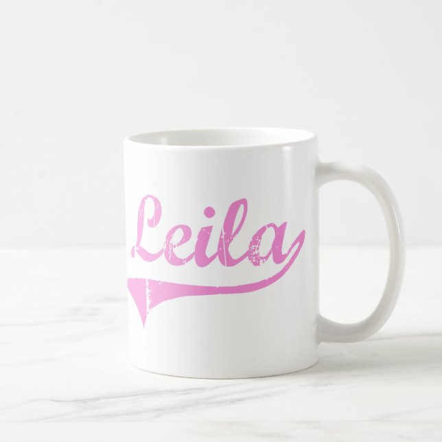 Leila Classic Style Name Coffee Mug (Right)