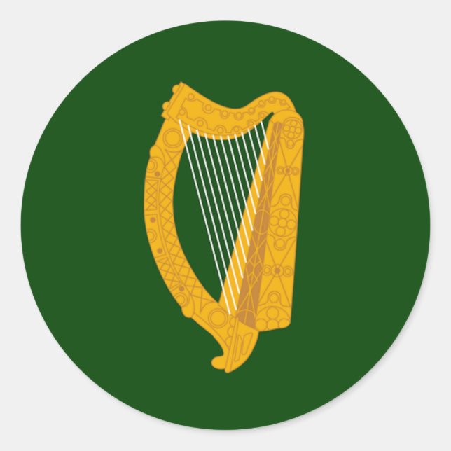 Leinster (Ireland) Flag Classic Round Sticker (Front)