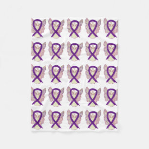 Leiomyosarcoma Cancer Awareness Ribbon Blankets