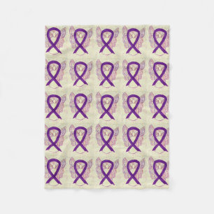 Leiomyosarcoma Cancer Awareness Ribbon Blankets