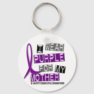 LEIOMYOSARCOMA I Wear Purple For My Mother 37 Key Ring